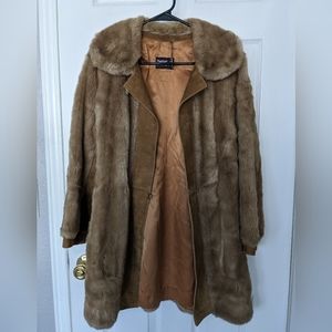 Vintage Adolph Schuman for Lilli Ann Leather & Faux Fur Coat